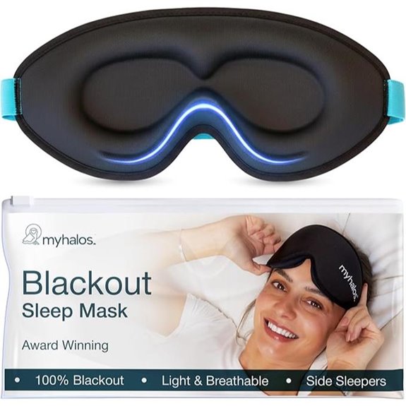 MyHalos Sleep Mask with 3D Blackout Design