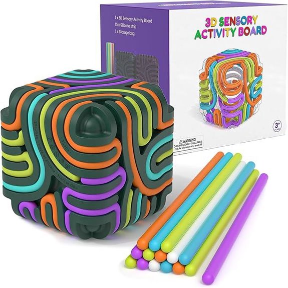 Accevo 3D Sensory Activity Board and Fidget Cube