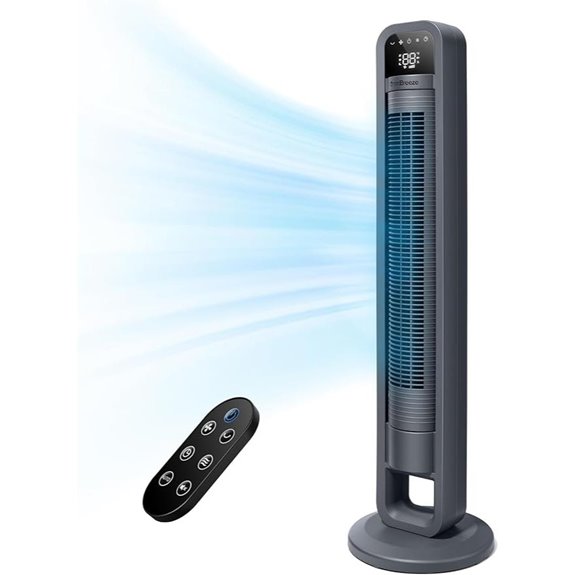 OmniBreeze 40-Inch Bladeless Tower Fan with Remote