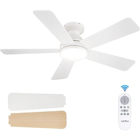 Addlon 42-Inch Reversible Ceiling Fan with Lights