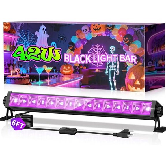 42W LED Black Light Bar with Cord Switch & Plug