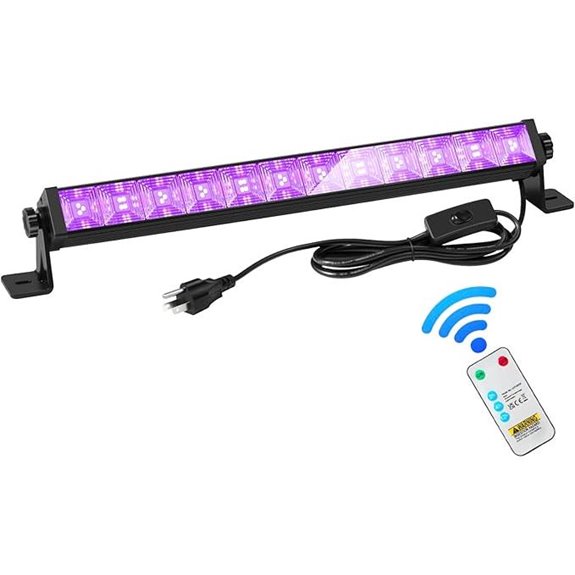 48W LED Black Light Bar with Remote and Switch
