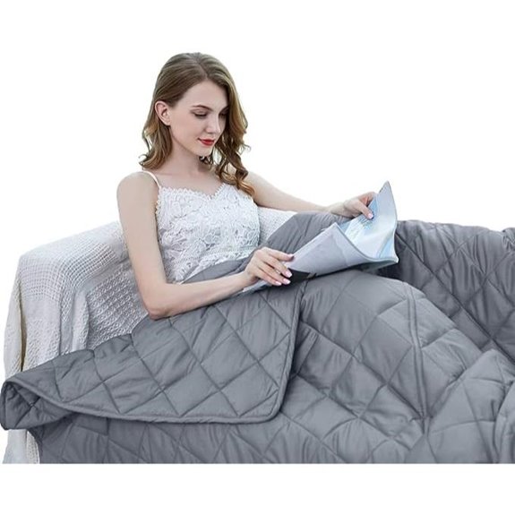 ZZZhen Weighted Blanket 48x72in 15LB for Calm Sleep