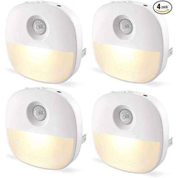 Lyridz 4-Pack Dimmable Motion Sensor Night Lights