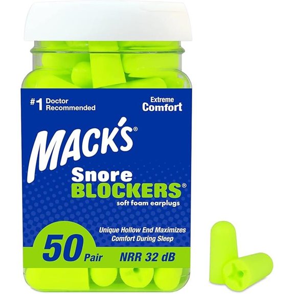 Mack’s Snore Blockers Soft Foam Earplugs (50 Pair)
