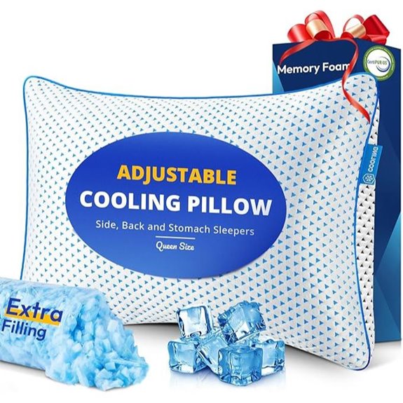 Adjustable Cooling Memory Foam Pillow for Sleep