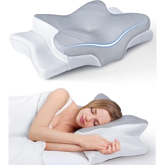 Cooling Neck Support Pillow with Adjustable Memory Foam