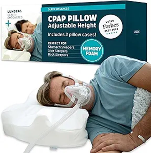 Lunderg CPAP Pillow with Adjustable Height and Cases