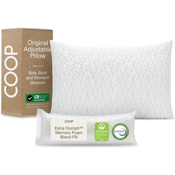 Coop Home Goods Adjustable Queen Memory Foam Pillow