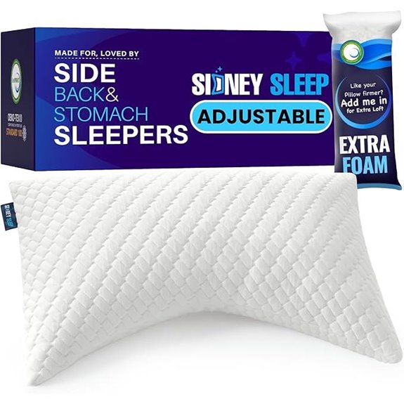Sidney Sleep Adjustable Contour Fill Pillow Queen Size