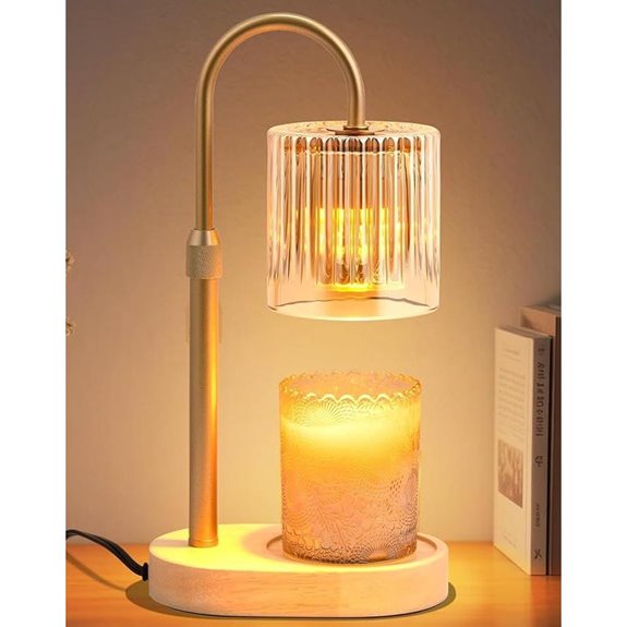 Modern Candle Warmer Lamp with Timer and Adjustable Height
