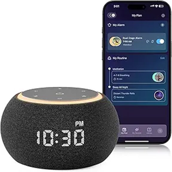 Hotmoon Alarm Clock with Sound Machine