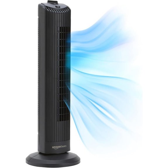 Amazon Basics 28 Oscillating Tower Fan with 3 Speeds
