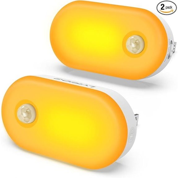 Lyridz Amber Night Light with Motion Sensor (2 Pack)