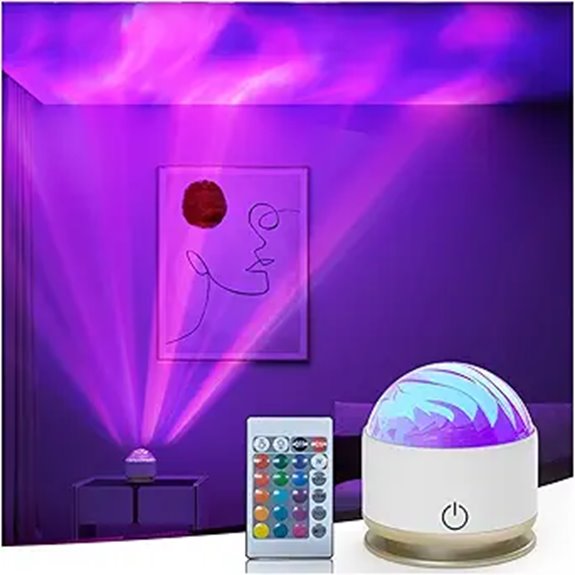 Northern Lights Projector with 16 Colors and Ocean Waves