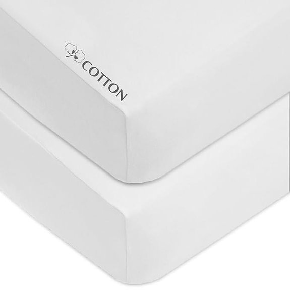 American Baby 2-Pack Cotton Fitted Crib Sheets