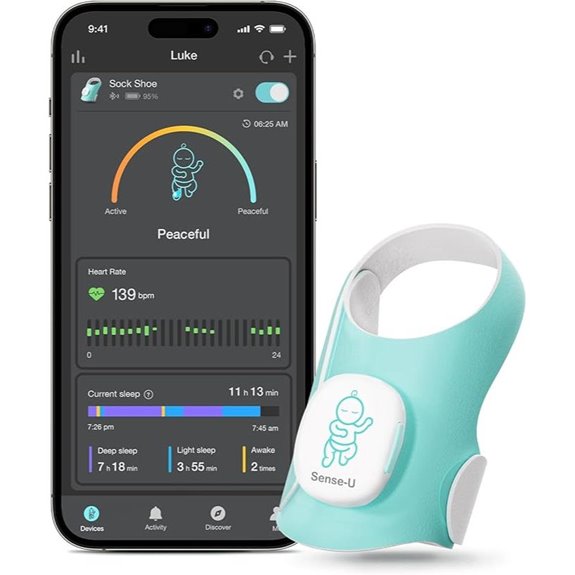 Sense-U Baby Smart Sock Monitor for Heart Movement Sleep