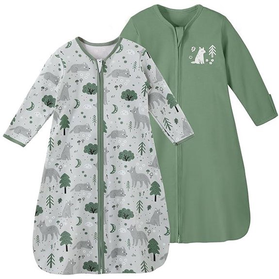 Yoofoss Baby Sleep Sack 6-12 Months Cotton 2-Way Zipper
