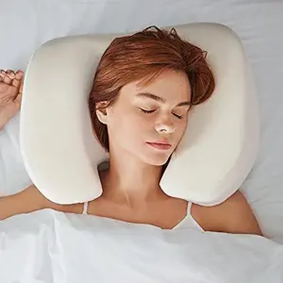 Back Sleeper Pillow with Neck Support and Satin Case