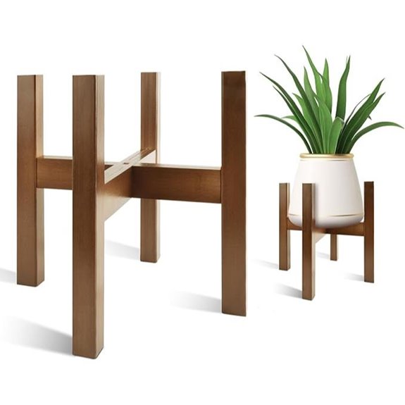 Natural Bamboo Indoor Plant Stand (8-12 Inch Pots)