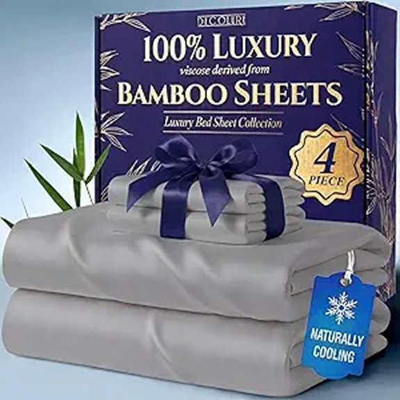 Decolure Bamboo Viscose Queen Sheets Set (4 pcs)