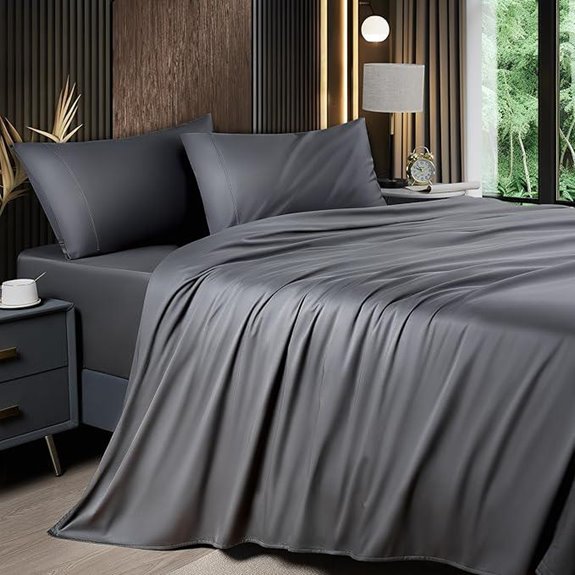 Shilucheng Bamboo Rayon Queen Sheet Set Deep Pockets