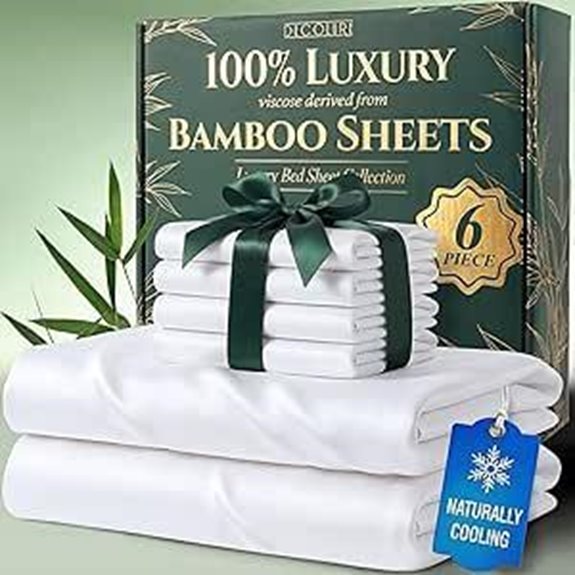 Decolure Bamboo-Sourced Viscose King Sheets Set