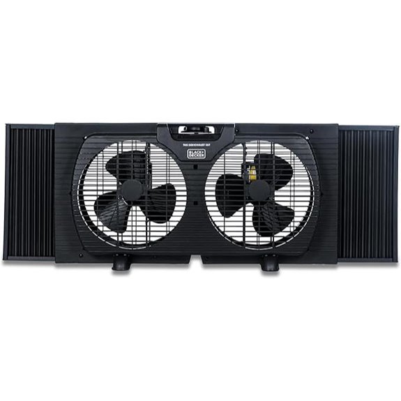 BLACK+DECKER 9 Dual Window Fan with Adjustable Settings