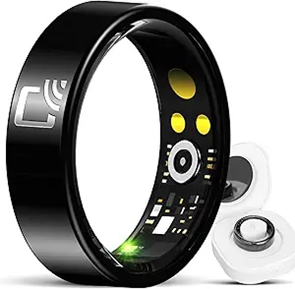 black smart ring monitor