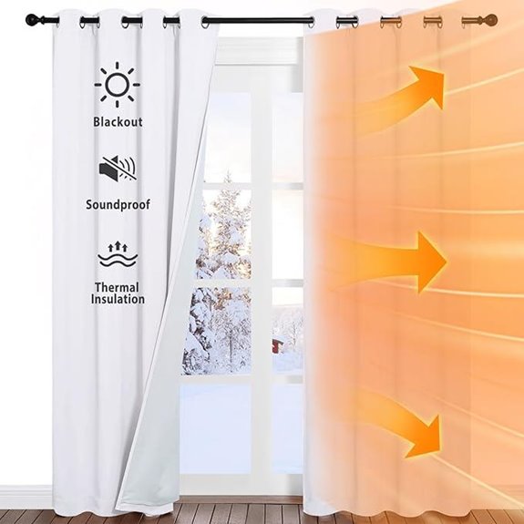 NICETOWN Blackout Divider Curtains 84 Noise & Heat Blocking
