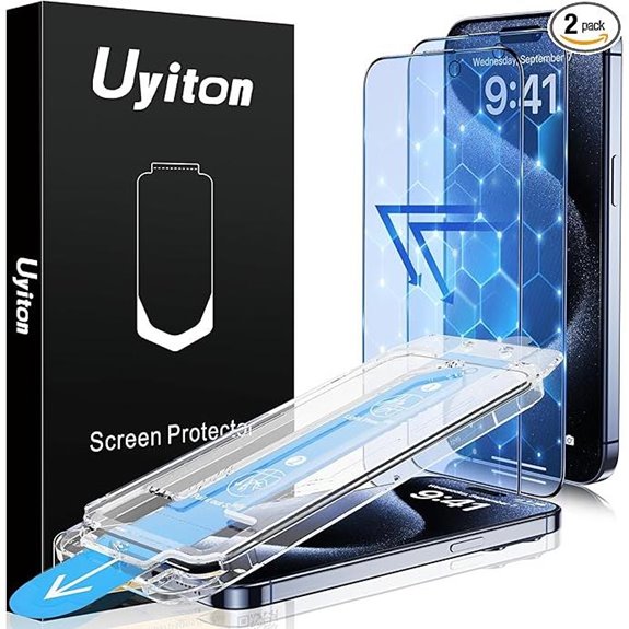 Uyiton Anti-Blue Light Screen Protector for iPhone 15 Pro Max