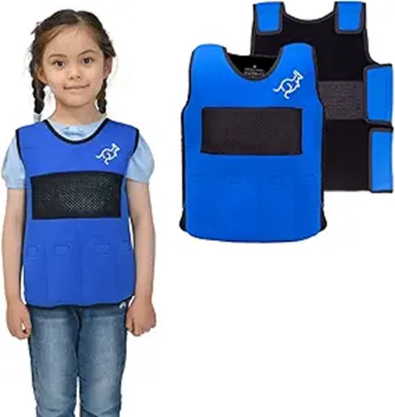 blue weighted kids vest