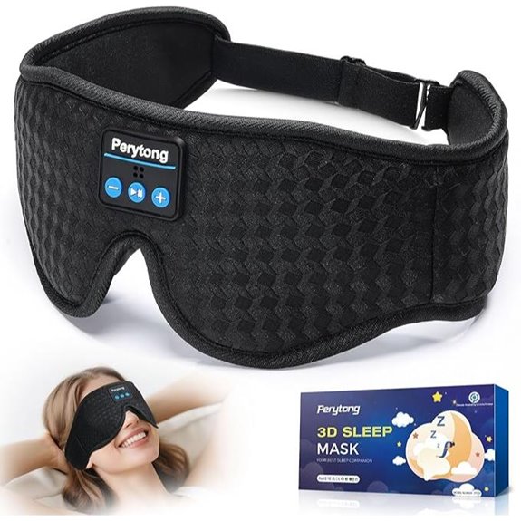 Perytong Bluetooth Sleep Mask with Stereo Earphones