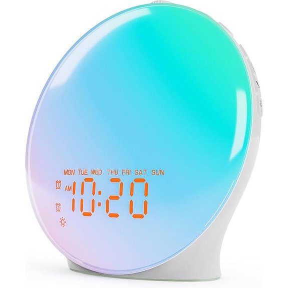 Wake Up Light Alarm Clock with Bluetooth Speaker