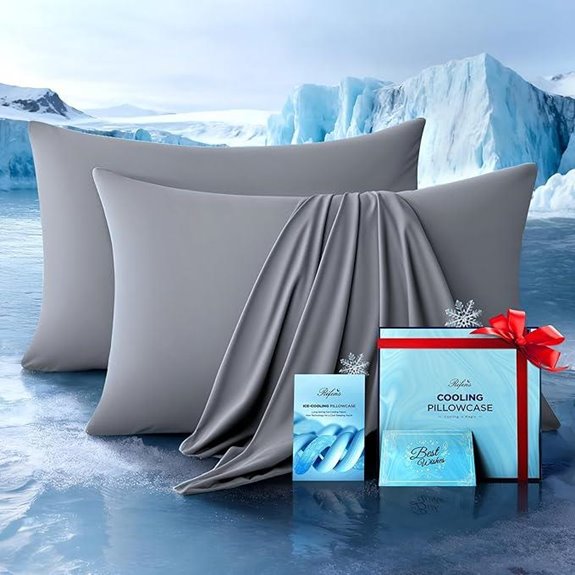 Cooling Pillowcase Set for Hot Sleepers Breathable Zipper