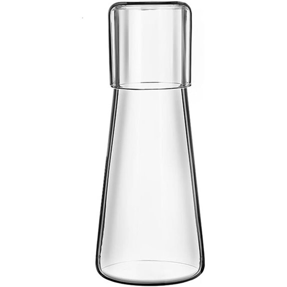 ZILJJ Clear Bedside Water Carafe with Tumbler Set