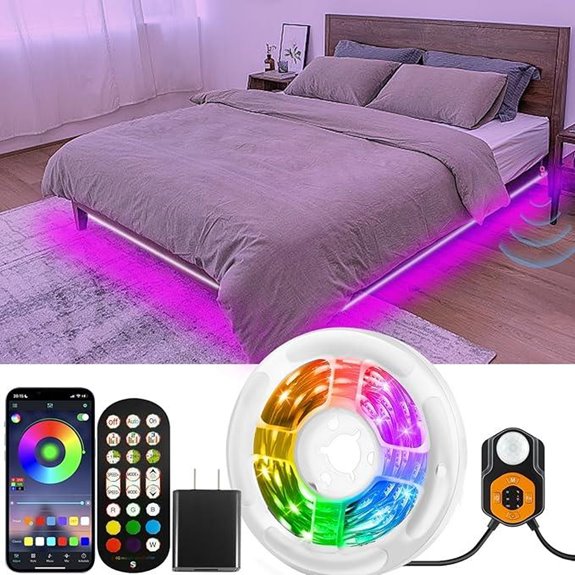 Motion Sensor RGB LED Light Strip with Music Sync