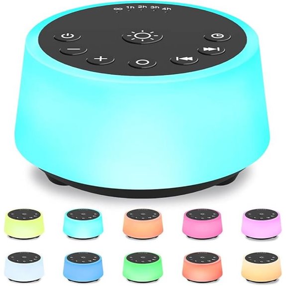 Color Noise Sound Machine with Night Light and Sleep Sounds