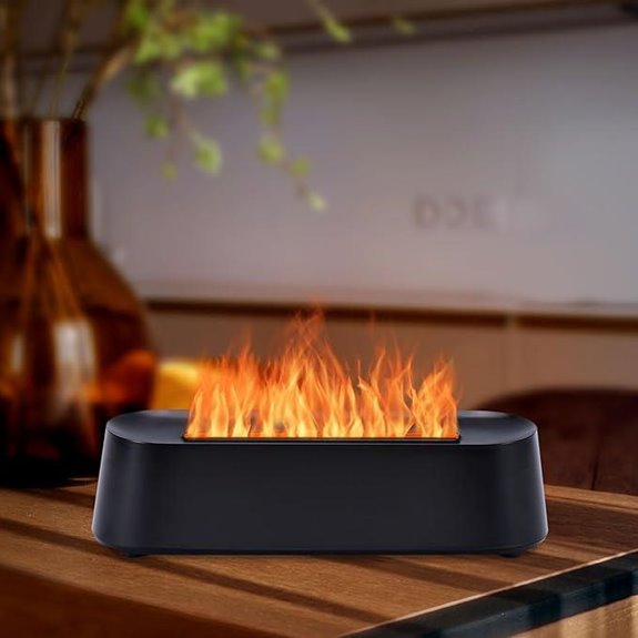 7-Color Aroma Diffuser with Remote and Flame Design