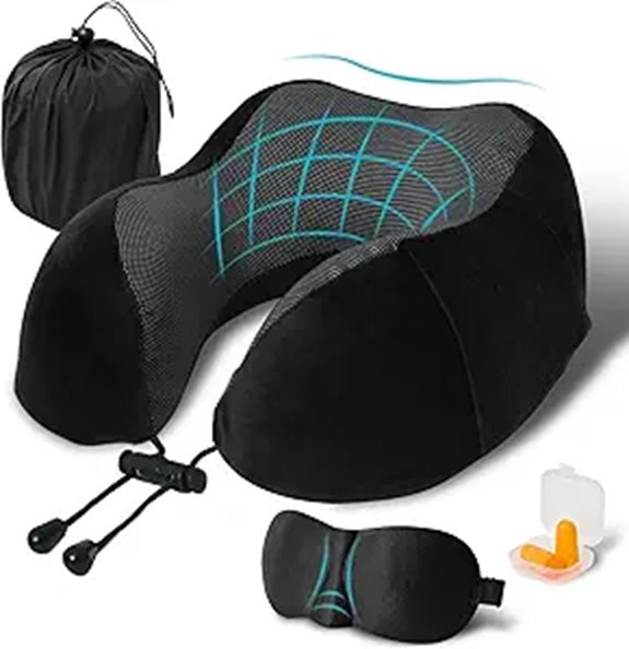 Travel Pillow with Eye Mask and Earplugs