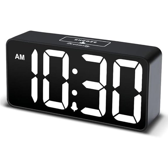 DreamSky Small Digital Alarm Clock with USB Charging