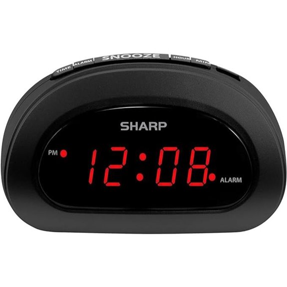 Sharp Compact Digital Alarm Clock with LED Display