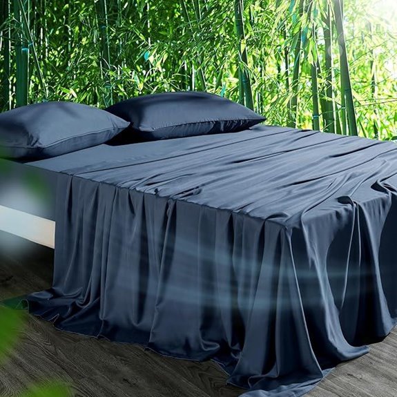 Cooling Bamboo Sheets Set Queen Breathable & Soft 4PC