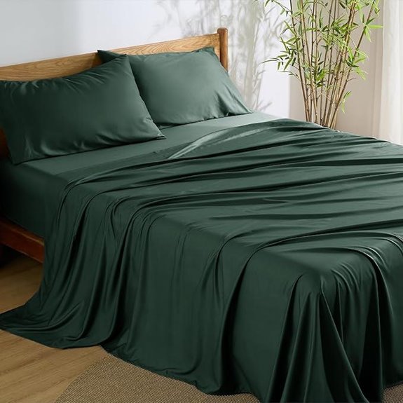 Bedsure Queen Bamboo Rayon Cooling Sheet Set