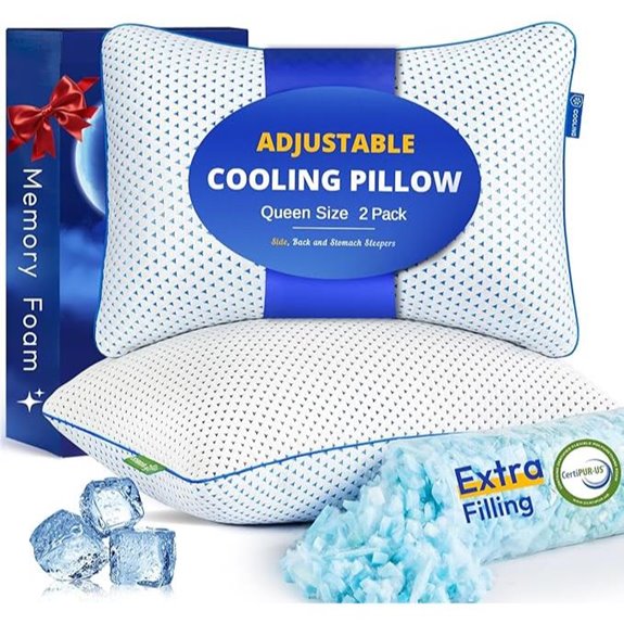 Cooling Gel Memory Foam Pillow Set for Sleepers