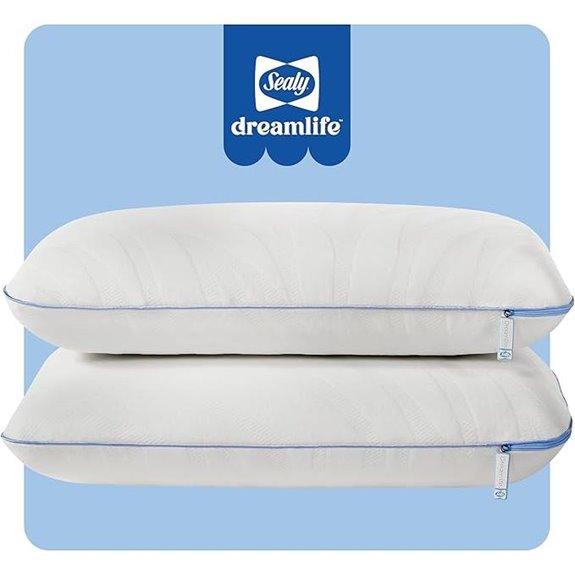 Sealy Queen Memory Foam Cooling Pillows (2 Pack)