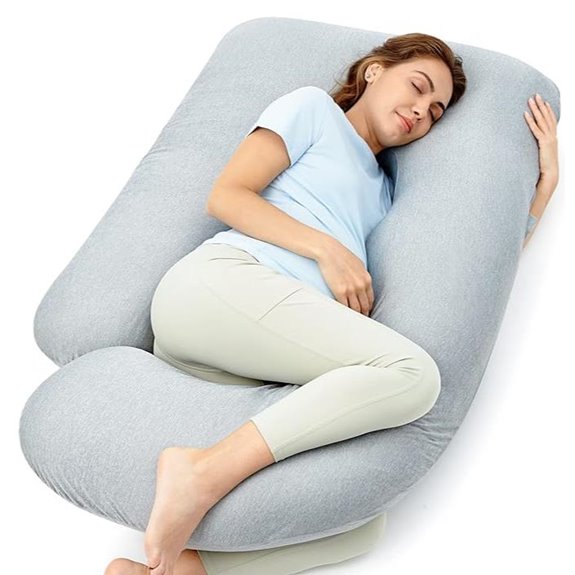 Momcozy U-Shaped Pregnancy Pillow with Cooling Cover