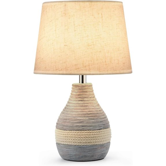 UMEXUS 13” Cordless Ceramic Table Lamp with Remote