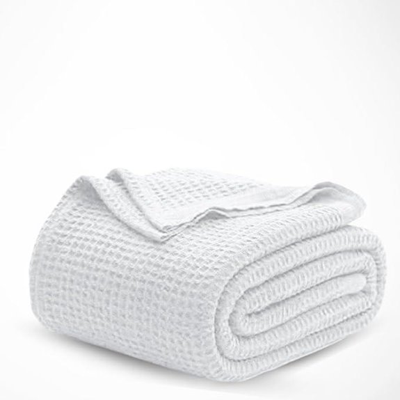 Cotton Waffle Weave Blanket for Bed or Sofa