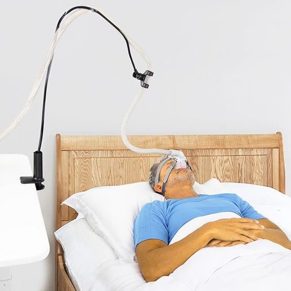 Vive CPAP Hose Holder with Clamp for Bed
